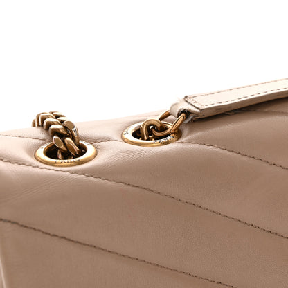 Saint Laurent Calfskin Y Quilted Monogram Medium Loulou Chain Satchel Dark Beige 18 of 18