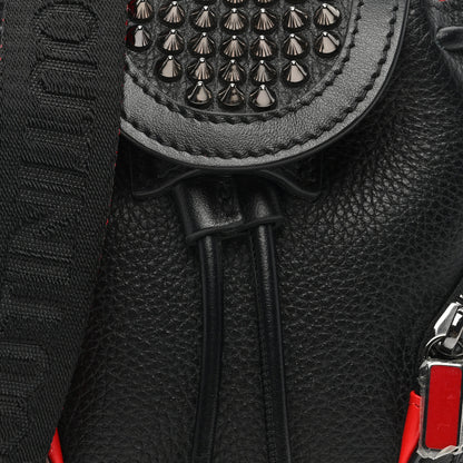 Christian Louboutin Calfskin Spiked Mini Explorafunk Keyring Bag Black 7 of 9