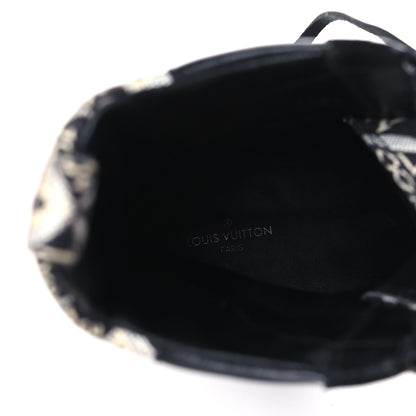 Louis Vuitton Suede Calfskin Jacquard Since 1854 Laureate Platform Desert Boots 39 Black 8 of 9