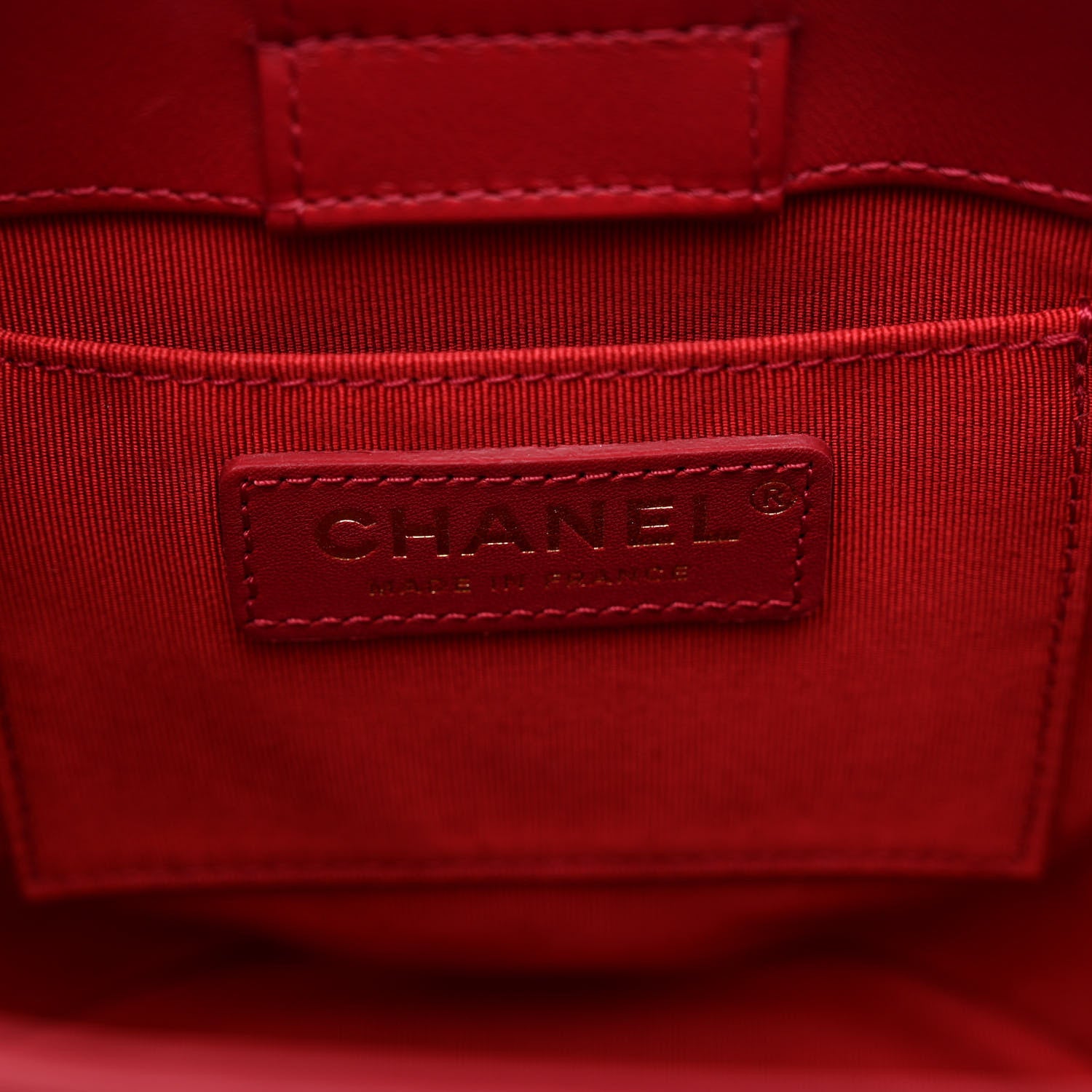Chanel Calfskin Quilted Boy Bucket Bag Red 6 of 10