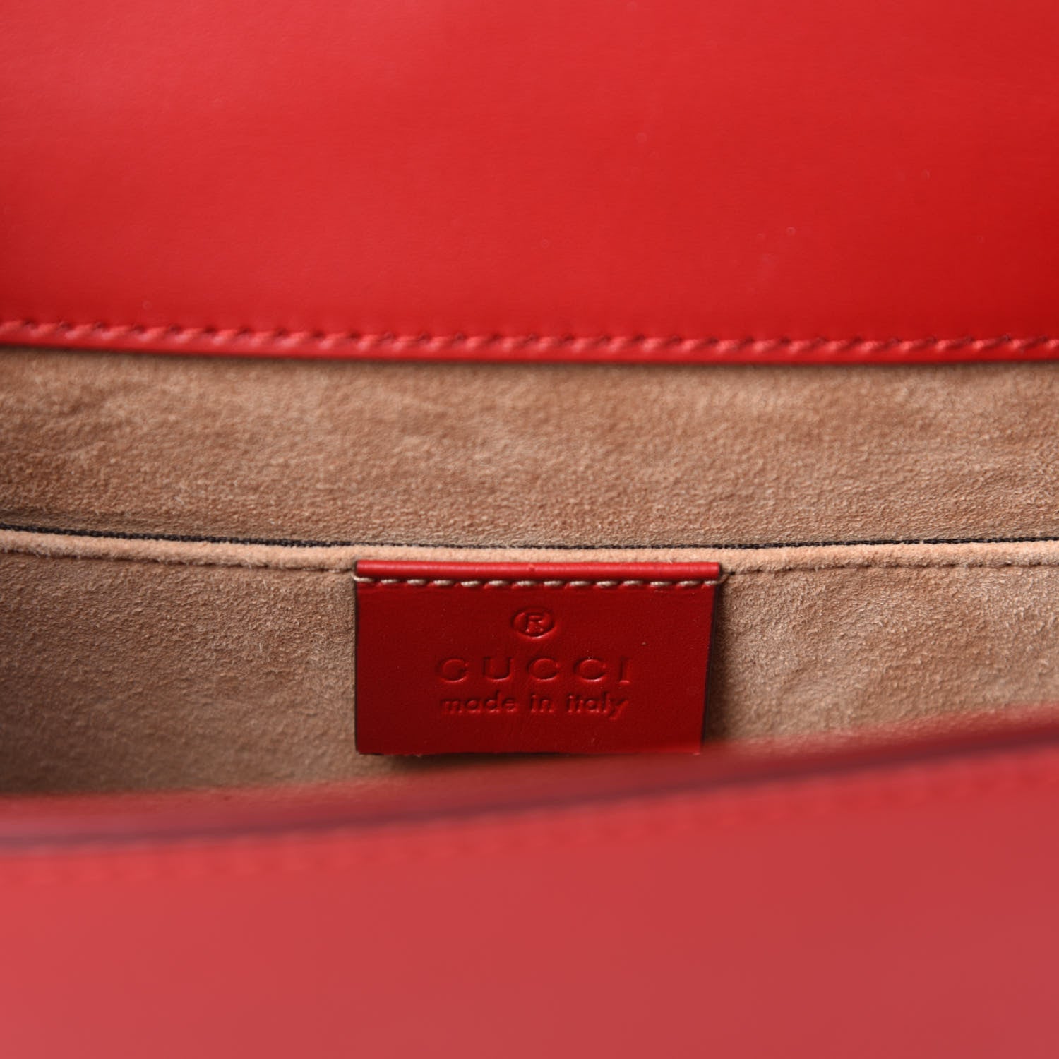 Gucci Calfskin Mini Sylvie Top Handle Bag Hibiscus Red 8 of 11