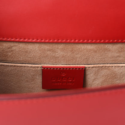 Gucci Calfskin Mini Sylvie Top Handle Bag Hibiscus Red 8 of 11