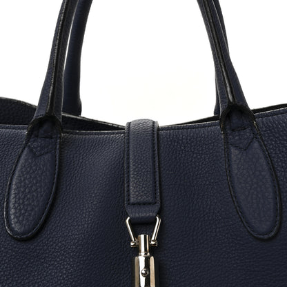 Gucci Soft Calfskin Medium Jackie Top Handle Bag Classic Blue Marine 8 of 10