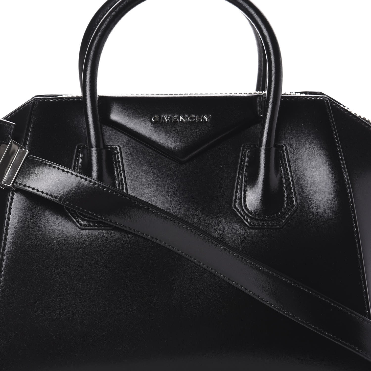 Givenchy Shiny Lord Calfskin Small Antigona Black 8 of 10