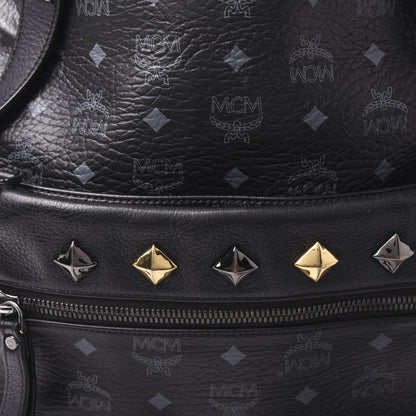 MCM Visetos Medium Studded Dual Stark Backpack Black 8 of 8