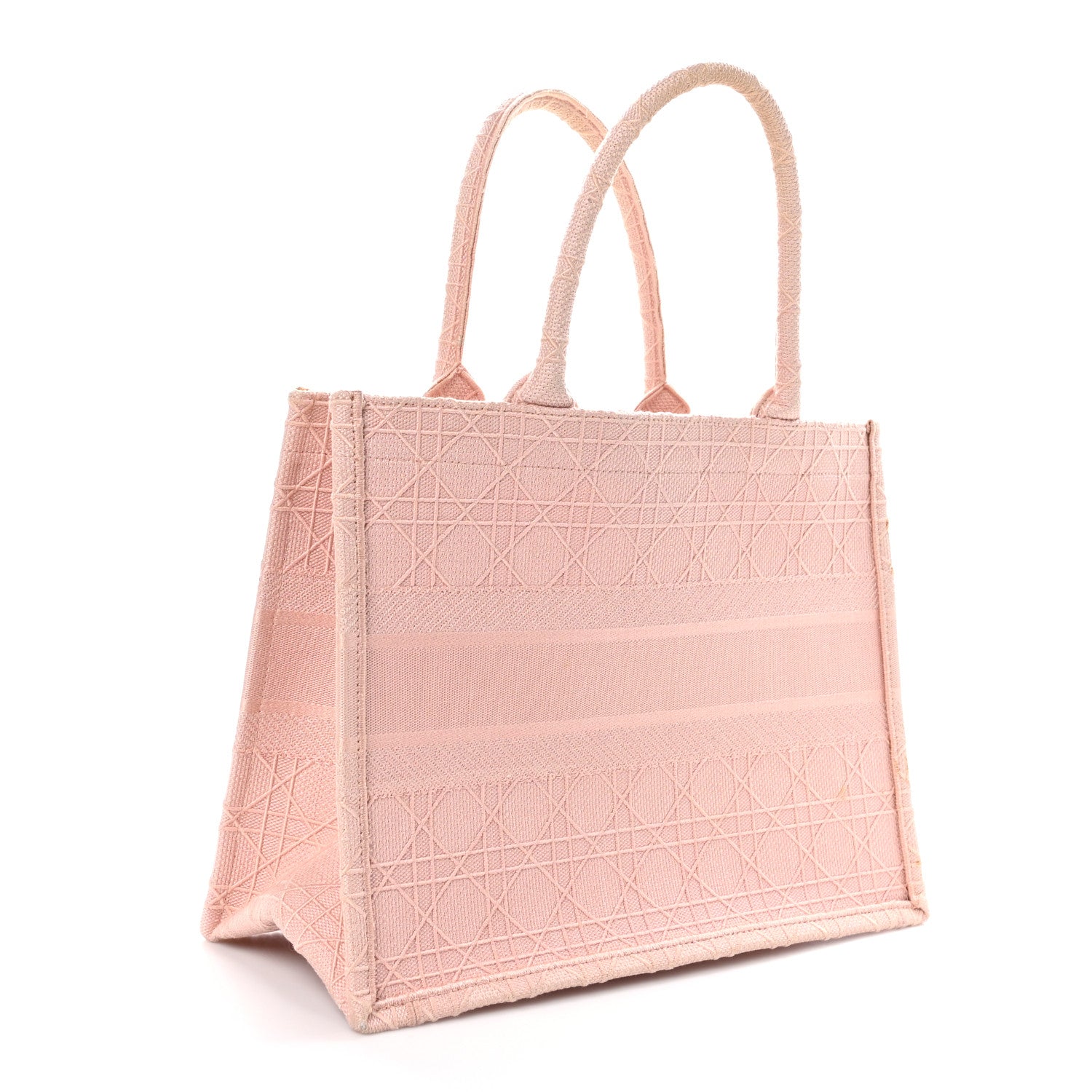 Christian Dior Canvas Embroidered Cannage Medium Book Tote Bois de Rose 3 of 10