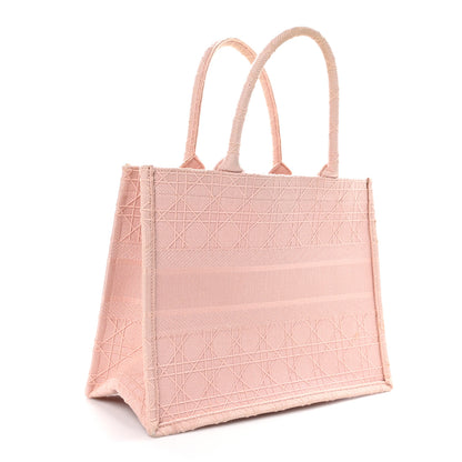 Christian Dior Canvas Embroidered Cannage Medium Book Tote Bois de Rose 3 of 10