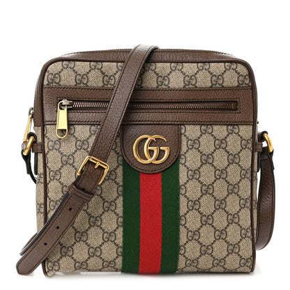 Gucci GG Supreme Monogram Web Small Ophidia Messenger Bag Brown 1 of 10