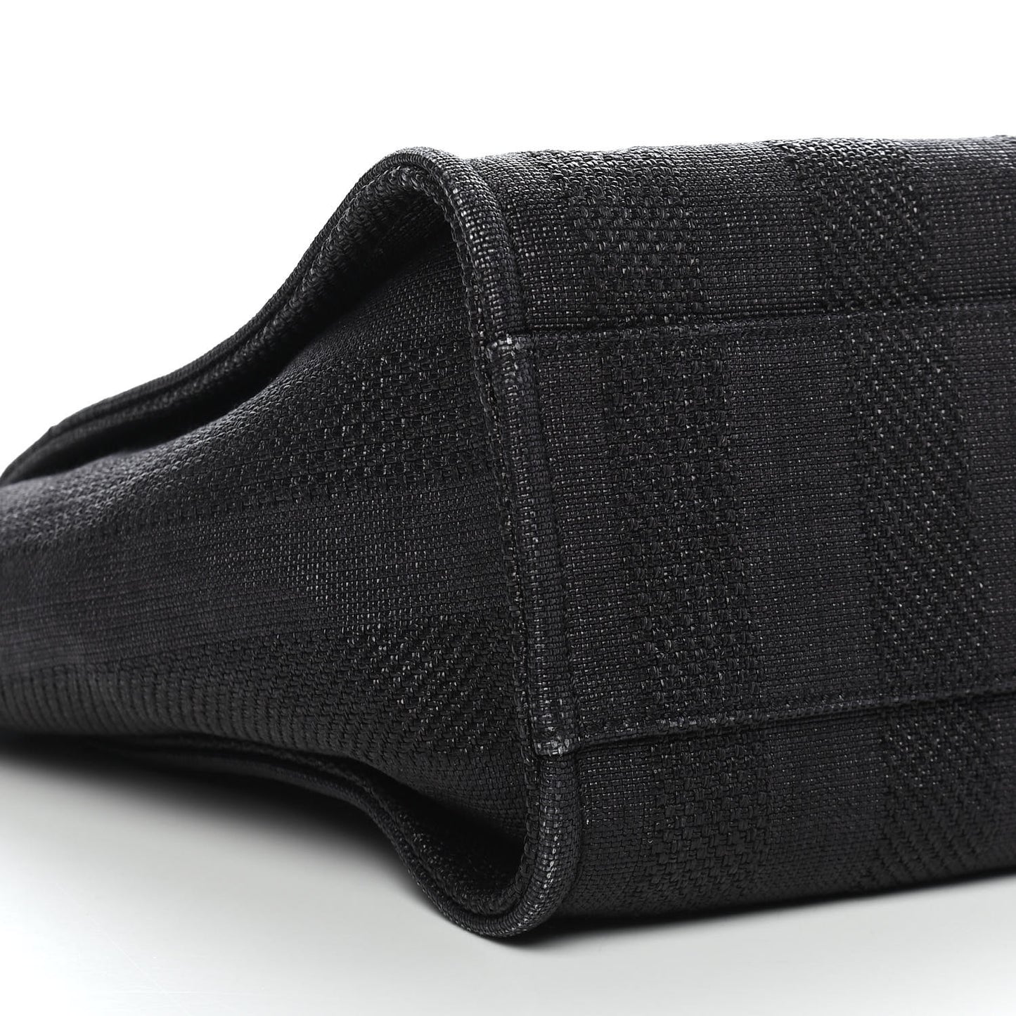 Mixed Fibers Striped Small Deauville Tote Black