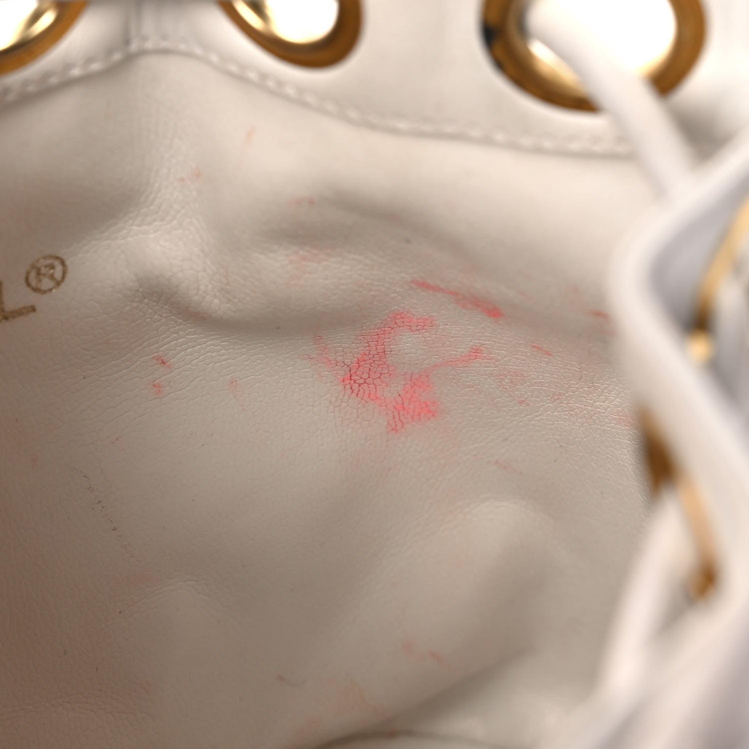 Chanel Calfskin Quilted CC Drawstring Bag White 12 of 12