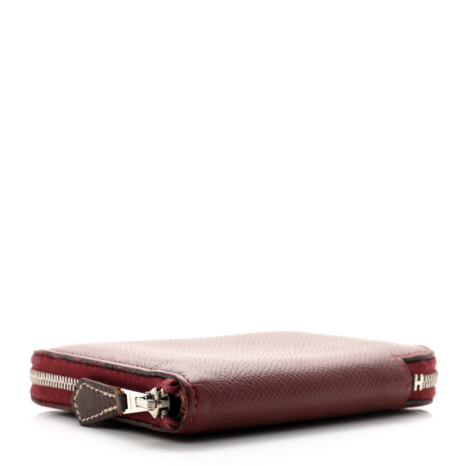 Hermes Epsom Silk'In Compact Wallet Rouge H 4 of 12