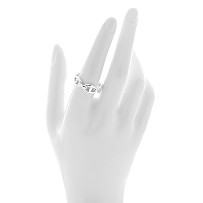 Hermes Sterling Silver PM Chaine d'Ancre Enchainee Band Ring 58 8.25 2 of 6