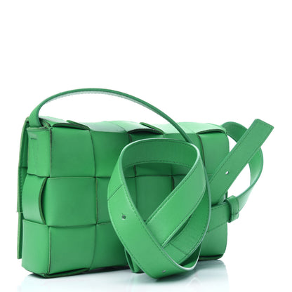 Bottega Veneta Lambskin Maxi Intrecciato Cassette Crossbody Bag Grass 2 of 4