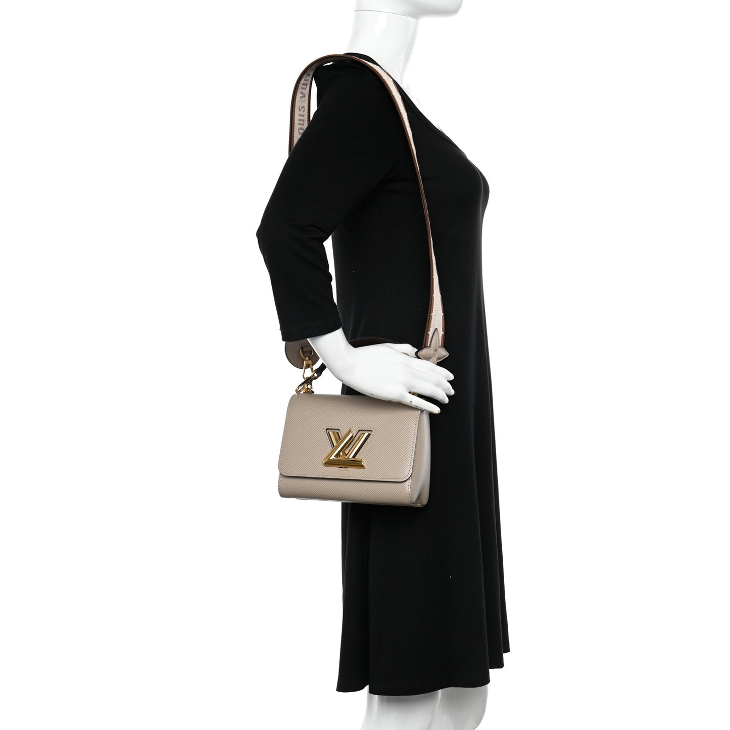 Epi Twist Top Handle Shoulder Bag PM Griege