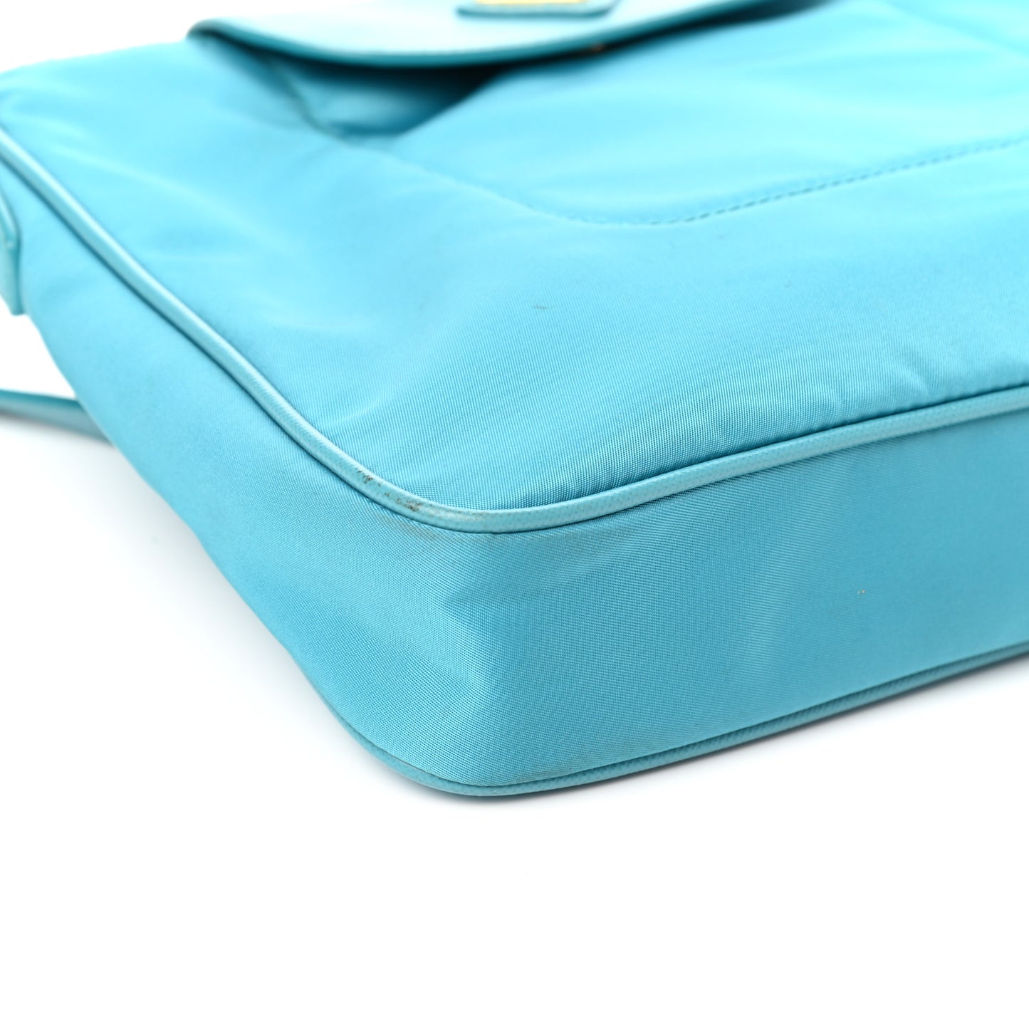 Tessuto Nylon Saffiano Crossbody Bag Turchese