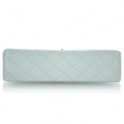 Chanel Lambskin Quilted Medium Double Flap Light Blue 6 of 10