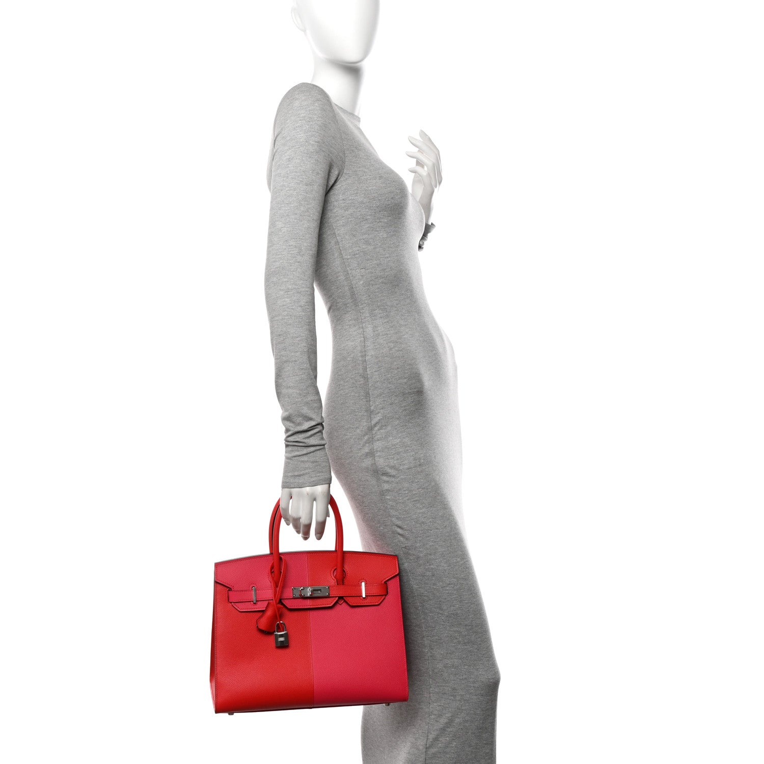 Hermes Epsom Casaque Birkin Sellier 30 Rouge Coeur Rose Extreme Bleu Zanzibar 2 of 11