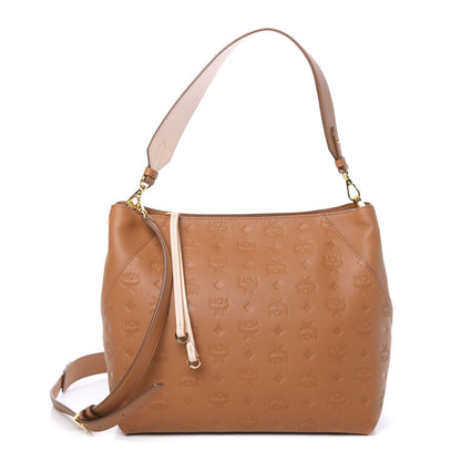 MCM Calfskin Ottomar Monogram Medium Klara Hobo Cognac 1 of 11