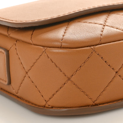 Chanel Calfskin Quilted Multi Pouching Flap And Coin Purse Beige 9 of 11
