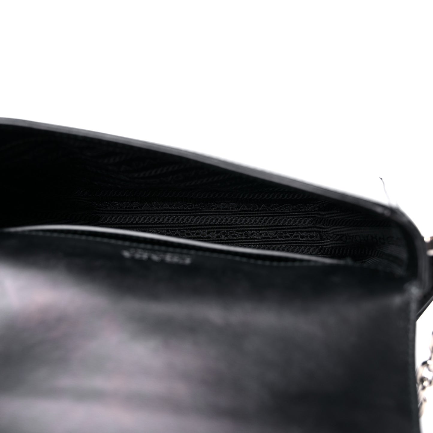 Nylon Calfskin Identity Shoulder Bag Black