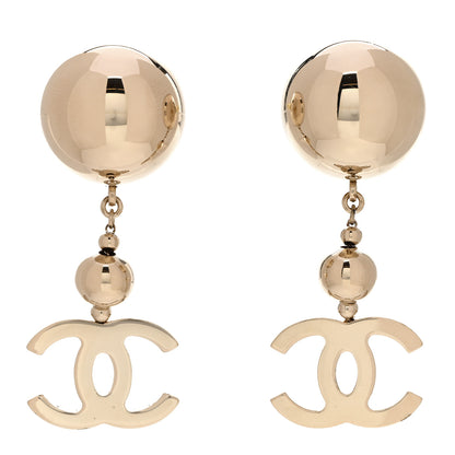Chanel Metal CC Drop Earrings Gold 1 of 4