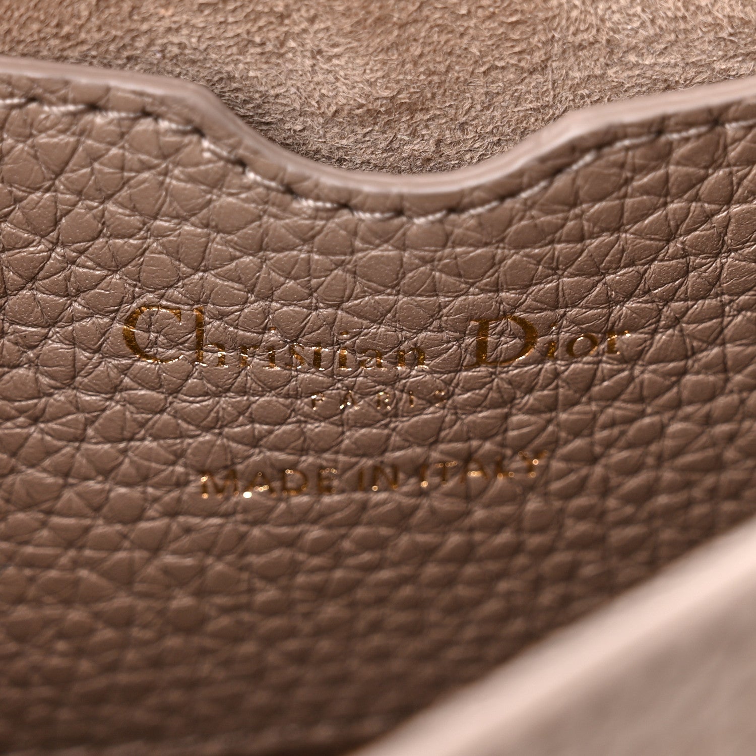 Christian Dior Grained Calfskin Medium Bobby Flap Taupe 6 of 10