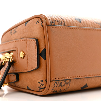 MCM Visetos Mini Boston Bag Cognac 9 of 15