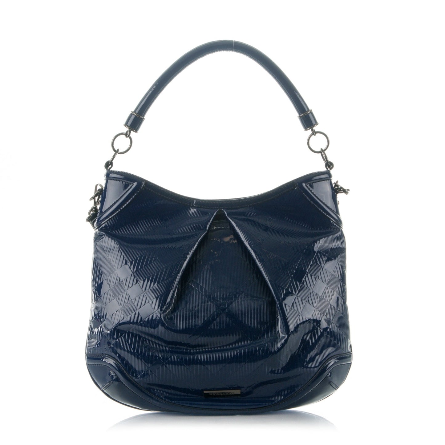 Patent Check Embossed Medium Craigwell Hobo Blue