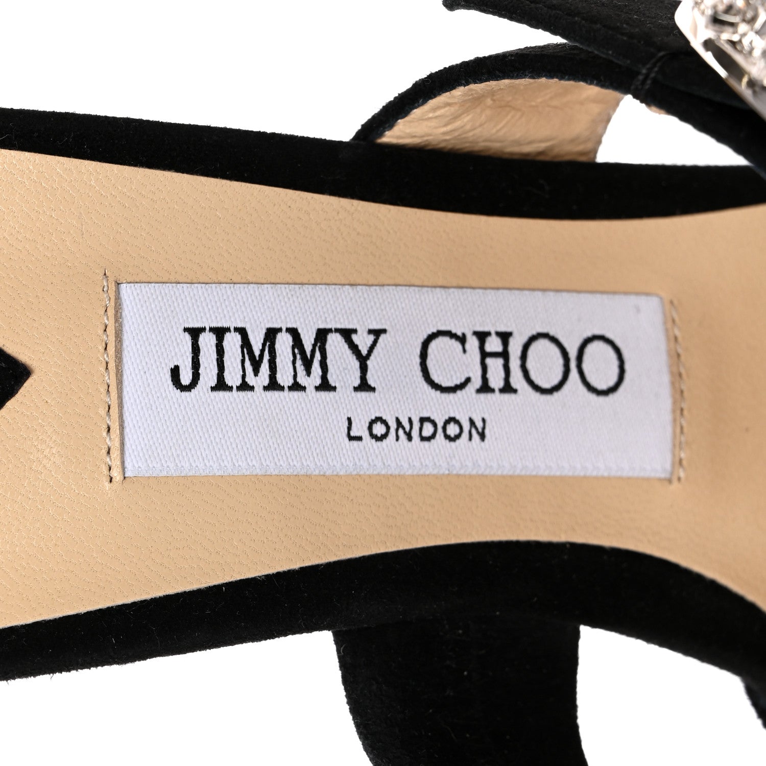 Jimmy Choo Suede Crystal Marta 90 Mules 39 Black 1450630