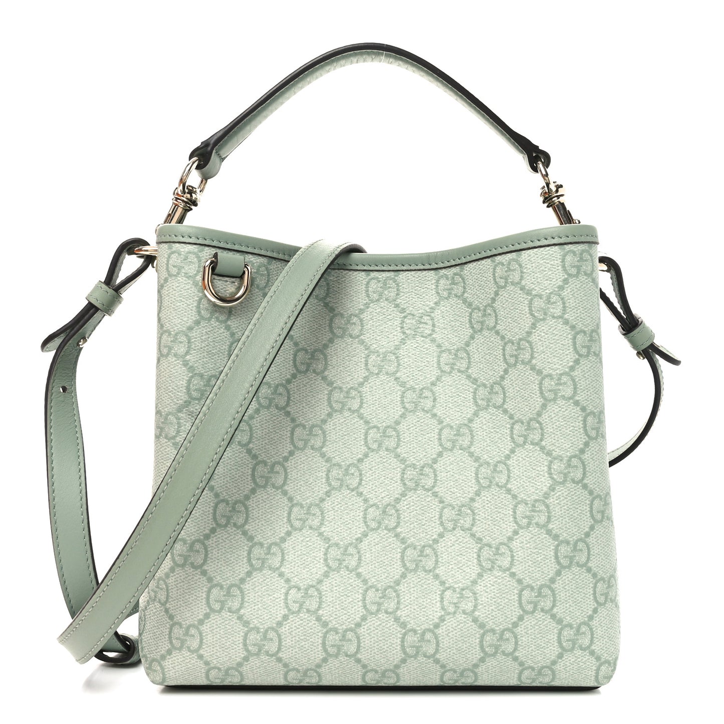 GG Supreme Monogram Emblem Small Shoulder Bag Sage Green