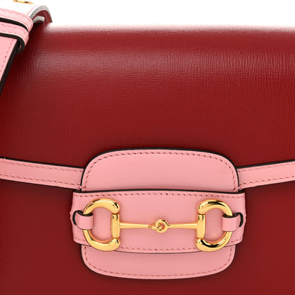 Gucci Azalea Calfskin Horsebit 1955 Shoulder Bag New Cherry Red Wild Rose 8 of 10