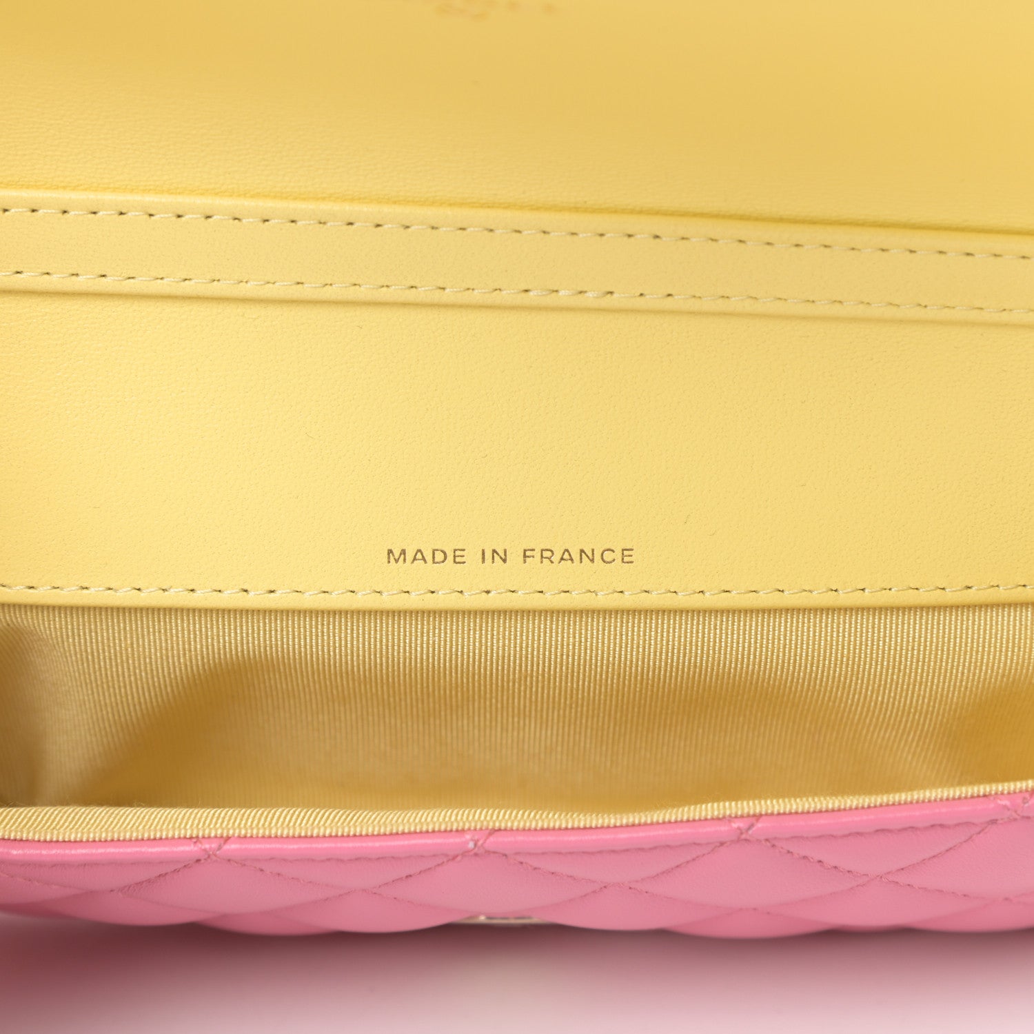 Chanel Lambskin Quilted Glasses Case With Chain Pink Yellow 7 of 12