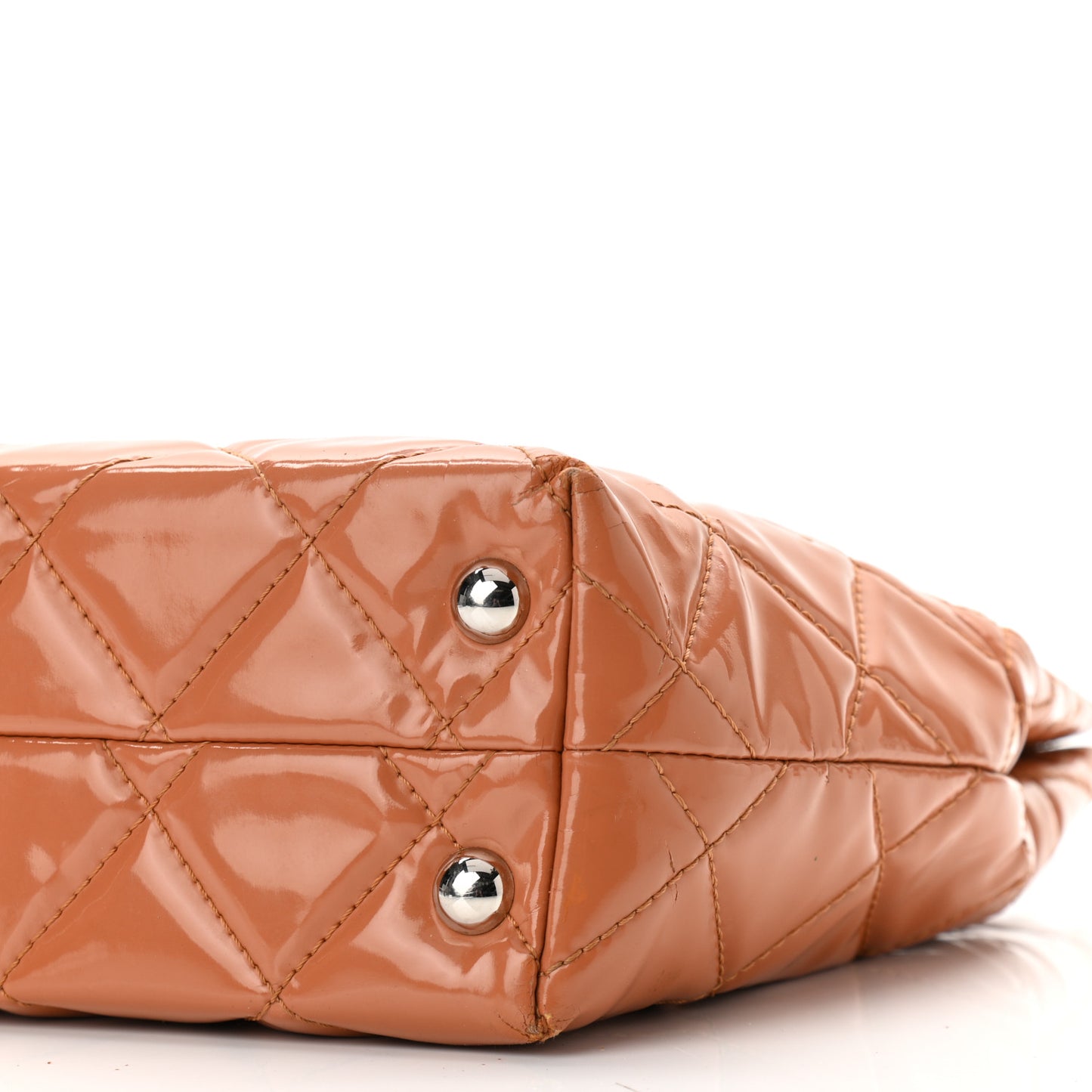 Vinyl Quilted In The Business North South Tote Orange
