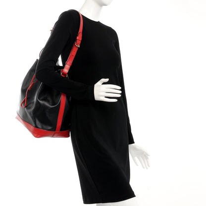 Louis Vuitton Epi Noe Black Red 2 of 9