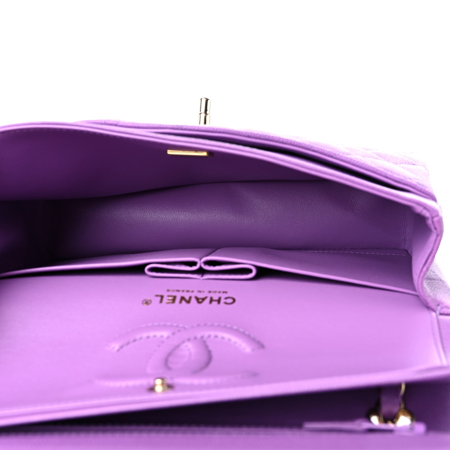 Chanel Lambskin Quilted Small Double Flap Purple 5 of 10