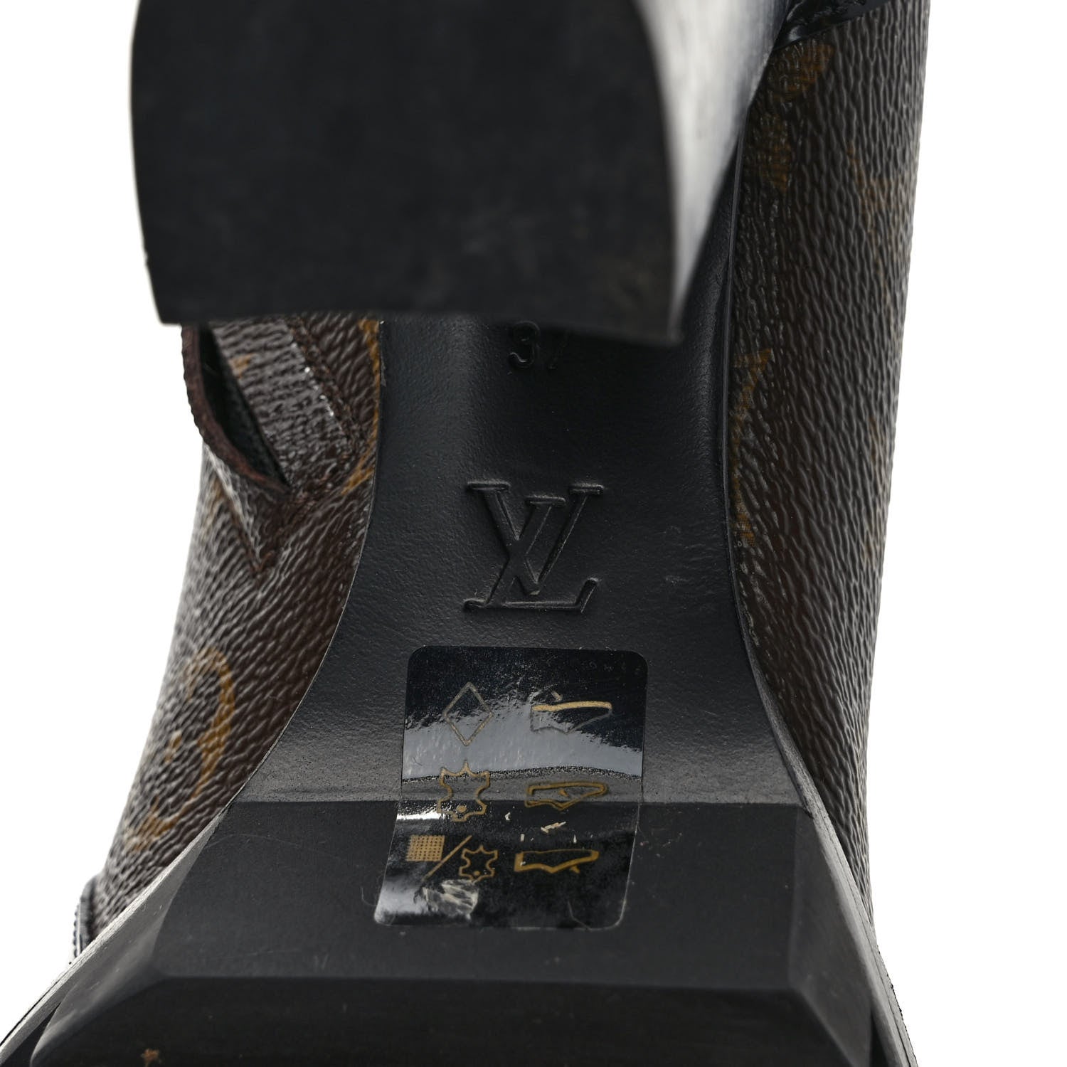 Louis Vuitton Patent Calfskin Monogram Star Trail Ankle Boots 37 Black 6 of 7