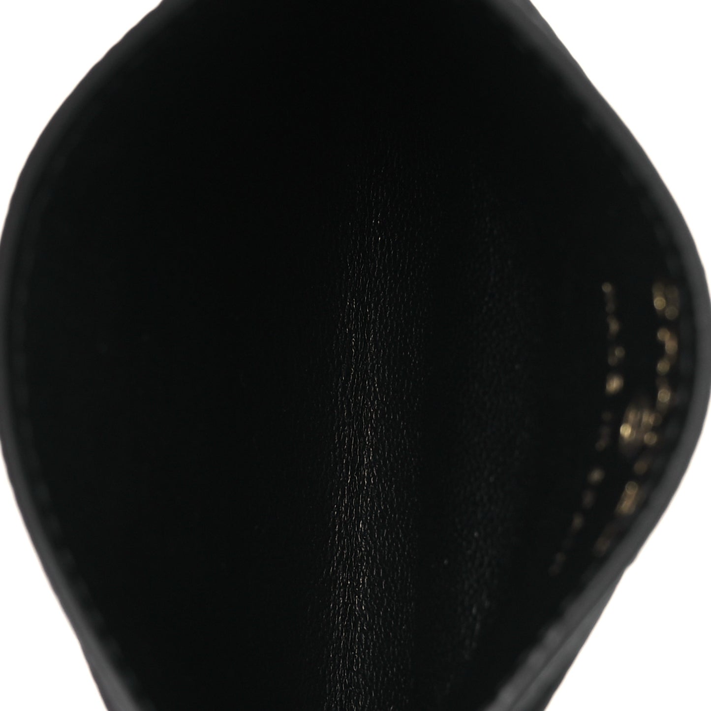 Calfskin Lizard Embossed Card Holder Black