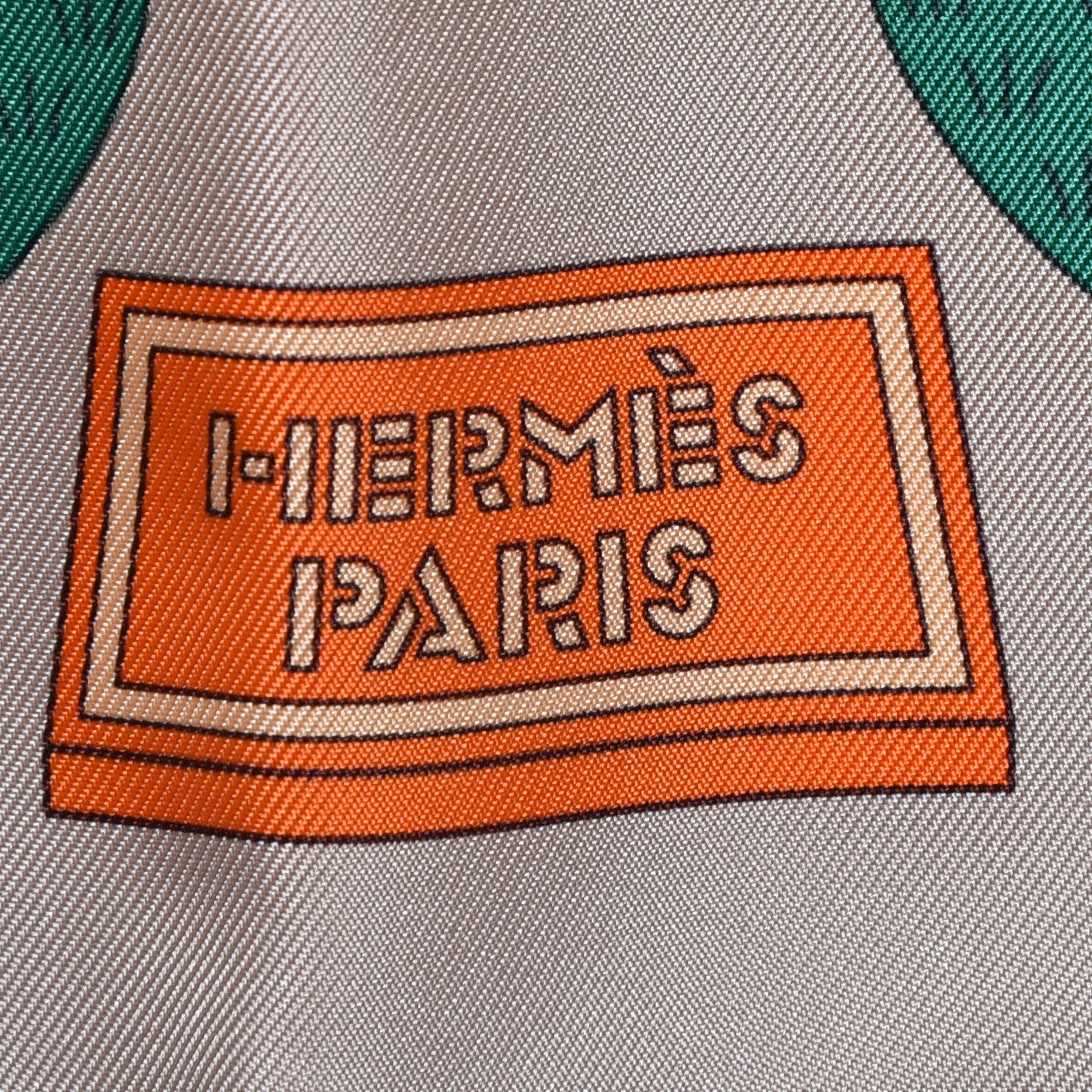 Hermes Silk La Maizeon Des Carres 90 Scarf Beige Orange Vert 5 of 7