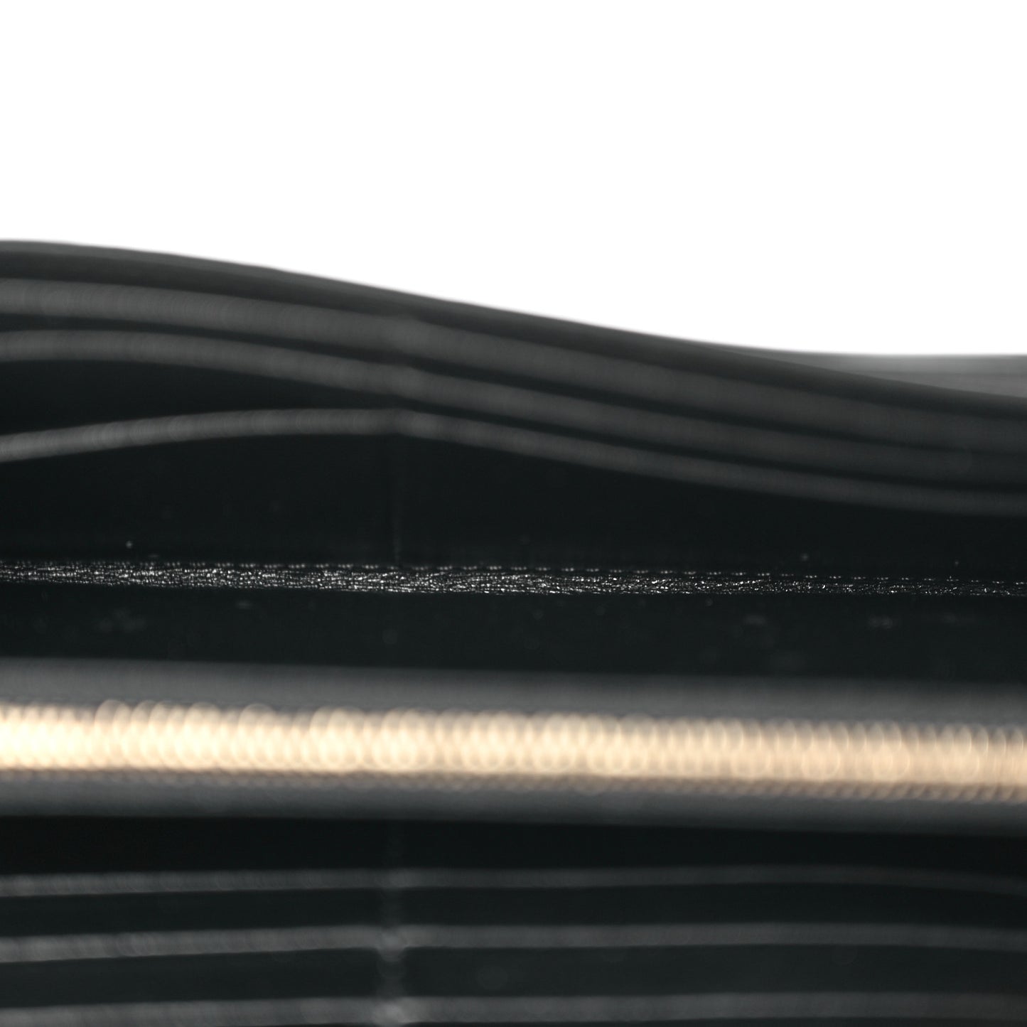 Grained Calfskin Large Flap Wallet Black