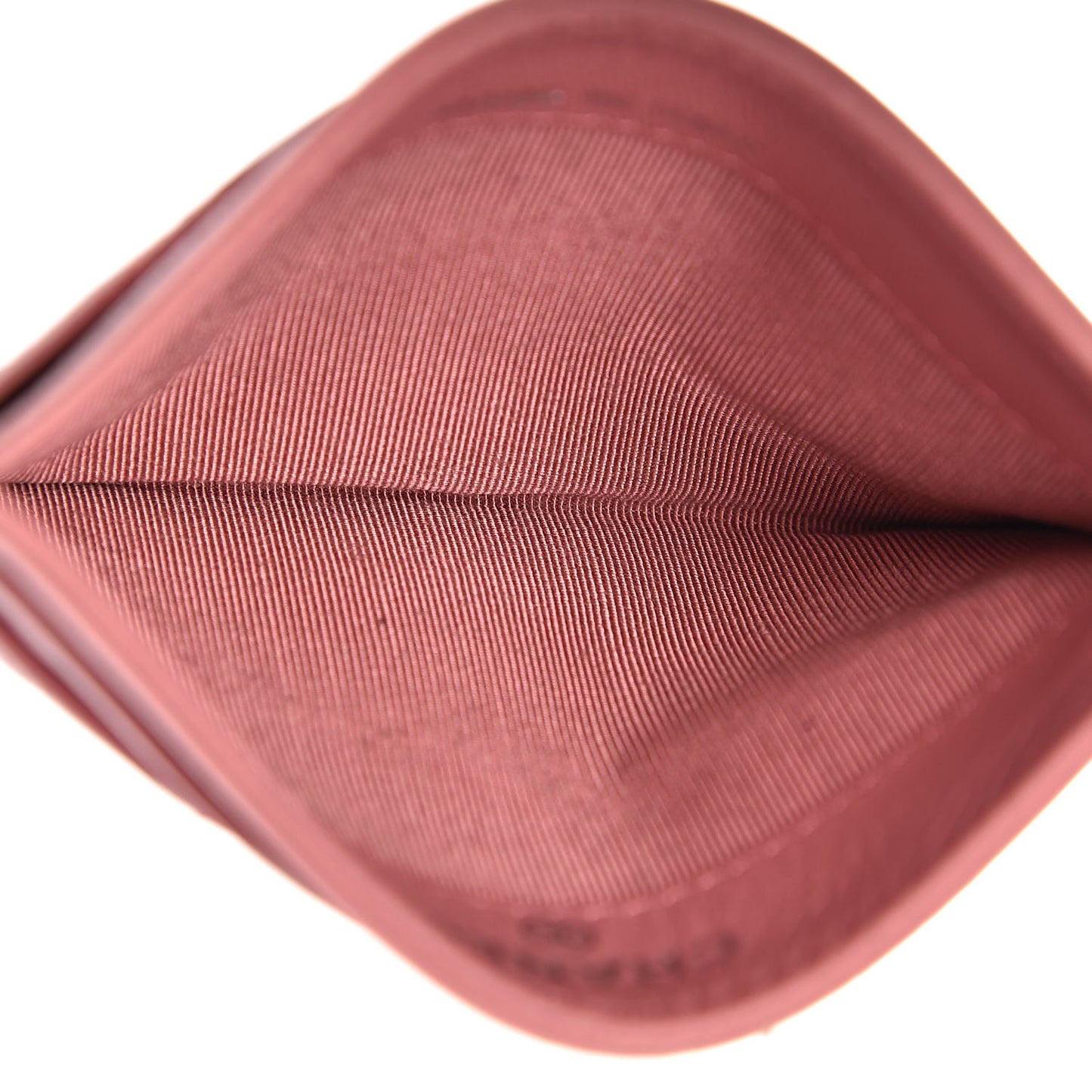 Lambskin Quilted Card Holder Pink