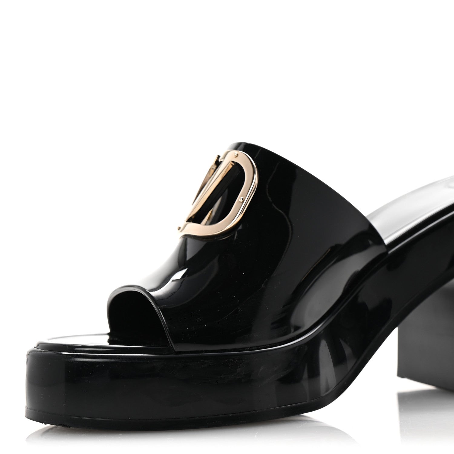 Valentino Garavani Rubber VLogo PM Platform Slide Sandals 39 Black 12 of 13