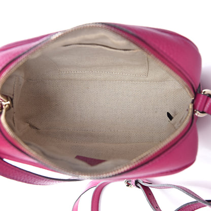 Gucci Pebbled Calfskin Small Soho Disco Bag Bright Bougainvillea 5 of 9