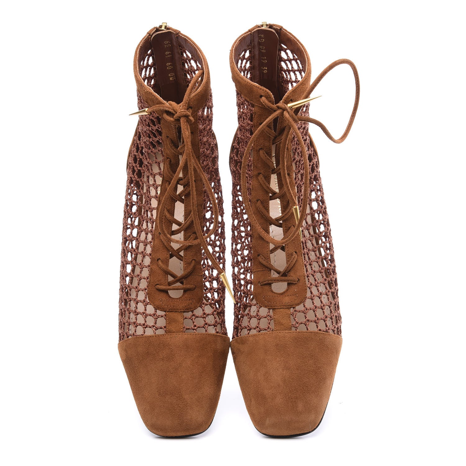 Christian Dior Suede Resille Naughtily-D 30mm Ankle Boots 39 Golden Brown 5 of 11