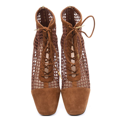 Christian Dior Suede Resille Naughtily-D 30mm Ankle Boots 39 Golden Brown 5 of 11