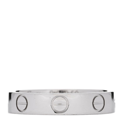Cartier 18K White Gold 3.5mm LOVE Wedding Band Ring 50 5.25 1 of 5