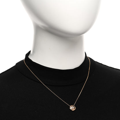 Chanel 18K Rose Gold Diamond Extrait de Camelia Pendant Necklace 2 of 4