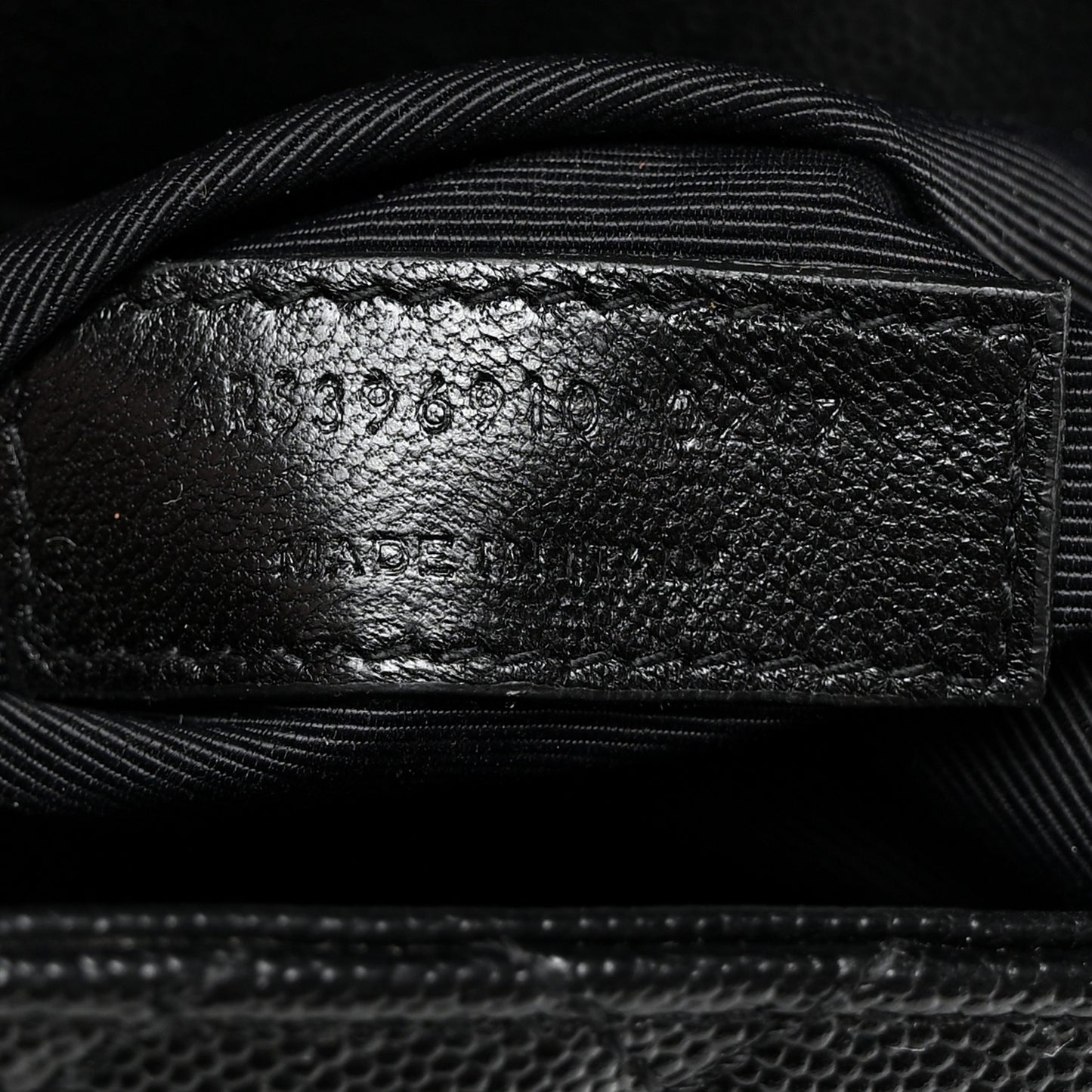 Grain De Poudre Textured Mixed Matelasse Large Triquilt Monogram Monochrome Satchel Black