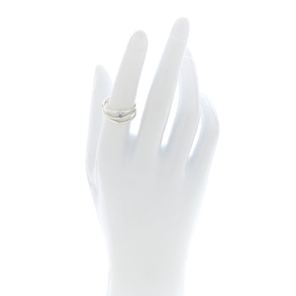 Tiffany Sterling Silver Blue Topaz 3 Row Wave Ring 54 6.75 2 of 4