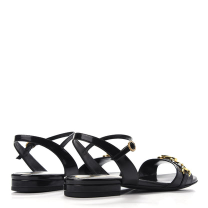 Gucci Patent GG Flat Sandals 35 Black 4 of 12