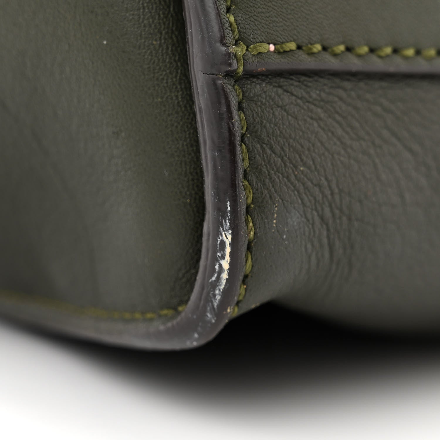 Fendi Vitello Seta Shiny Nappa Large Peekaboo Iconic Satchel Verde Prato 12 of 18